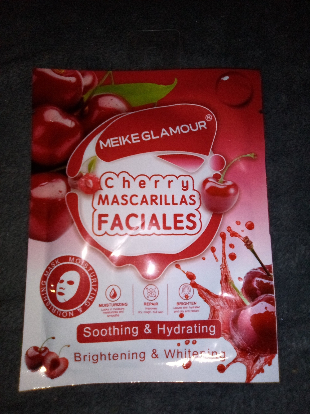 Glamour Cherry Facial Mask - Red and White Packaging
